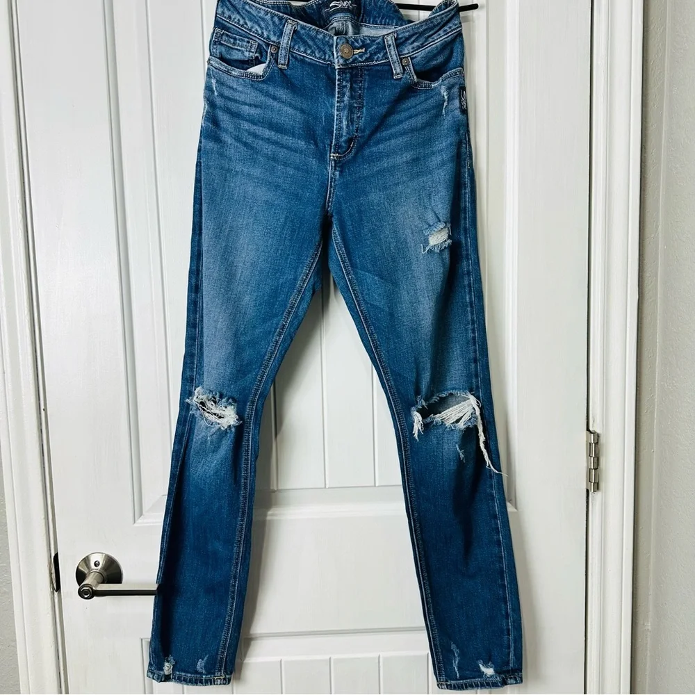 Silver Jeans High Rise Blue Mazy Skinny Jean size 29 - Picture 2 of 6